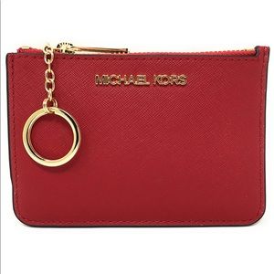 Michael Kors Jet Set Travel Keychain Pouch - Red